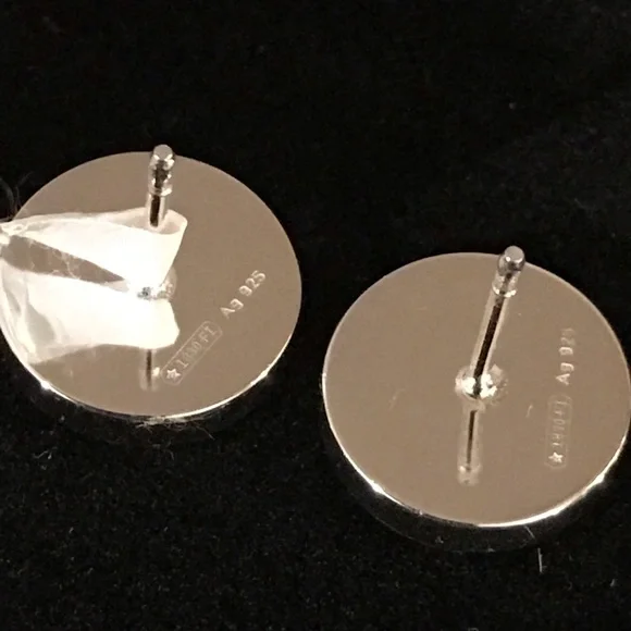 Authentic Gucci Trademark Logo .925 Sterling Silver Round Stud Earrings - Picture 3 of 15